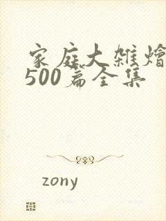 家庭大杂烩小说500篇全集