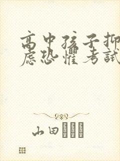 高中孩子抑郁焦虑恐惧考试怎么办