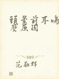 头晕前耳鸣是什么原因封面