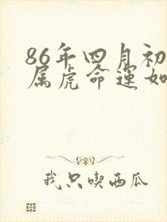 86年四月初四属虎命运如何