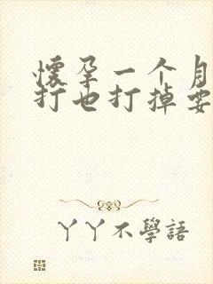 怀孕一个月吃药打也打掉要多少钱