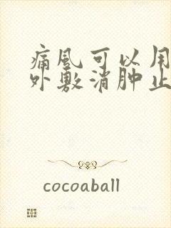 痛风可以用一些外敷消肿止痛的药么