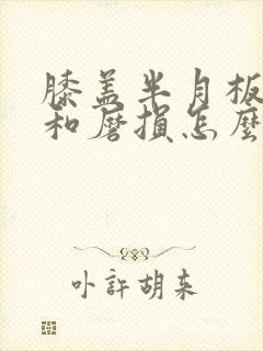 膝盖半月板撕裂和磨损怎么治疗好