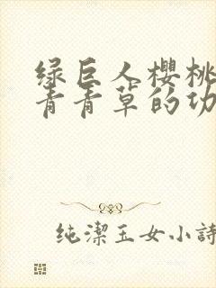 绿巨人樱桃荔枝青青草的功效封面