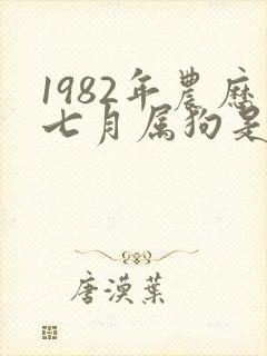 1982年农历七月属狗是什么命
