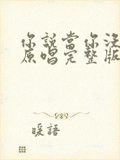 你说当你没来过原唱完整版