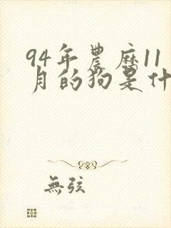 94年农历11月的狗是什么命