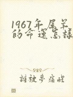 1967年属羊的命运怎样女