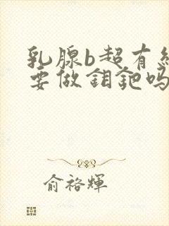 乳腺b超有结节要做钼钯吗