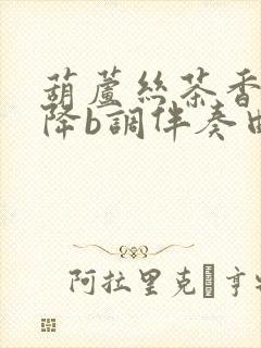 葫芦丝茶香夜雨降b调伴奏曲封面