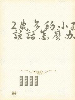 2岁多的小孩不说话怎么办