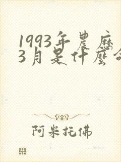 1993年农历3月是什么命封面