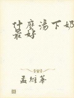 什么汤下奶最快最好