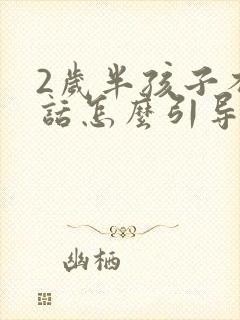 2岁半孩子不说话怎么引导说话