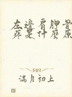 左边肩胛骨旁边疼是什么原因