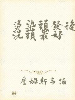 烫染头发后几天洗头最好