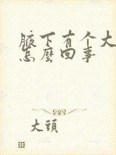 腋下有个大肉包怎么回事封面