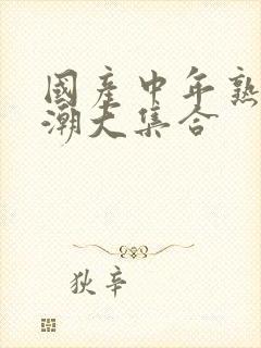 国产中年熟女高潮大集合