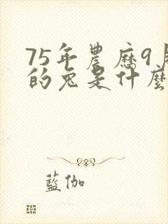 75年农历9月的兔是什么命