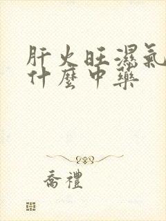 肝火旺湿气重吃什么中药