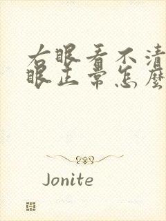 右眼看不清楚左眼正常怎么办