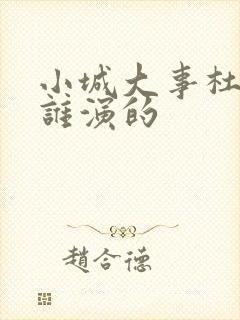 小城大事杜涛是谁演的