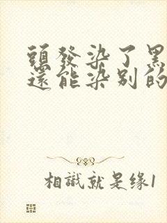 头发染了黑色的还能染别的色吗