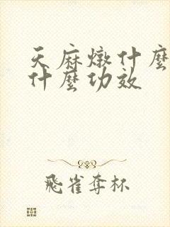 天麻炖什么好有什么功效