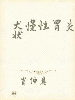 犬慢性胃炎的症状封面