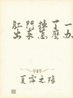 肛门掉了一块肉出来怎么办封面