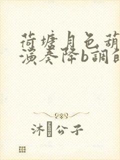 荷塘月色葫芦丝演奏降b调的伴奏曲