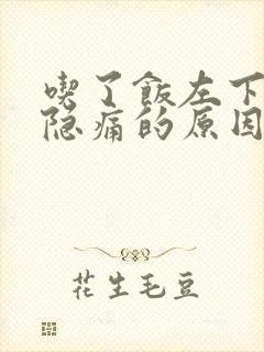 吃了饭左下腹部隐痛的原因