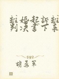 离婚起诉离婚到判决书下来要多久封面