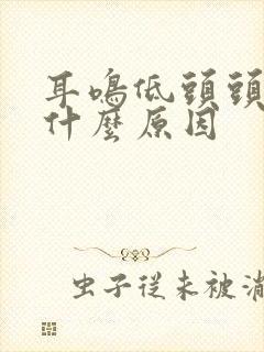 耳鸣低头头晕是什么原因封面