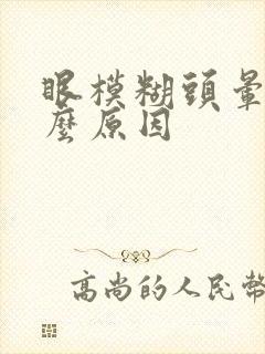 眼模糊头晕是什么原因