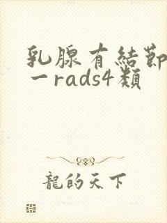 乳腺有结节b1一rads4类封面