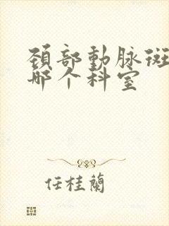 颈部动脉斑块挂哪个科室