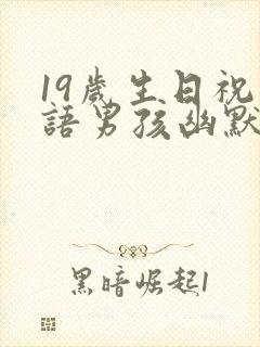 19岁生日祝福语男孩幽默简短