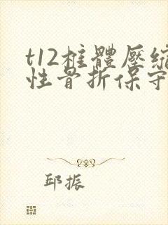 t12椎体压缩性骨折保守医治方法