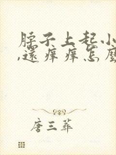 脖子上起小疙瘩,还痒痒怎么回事封面