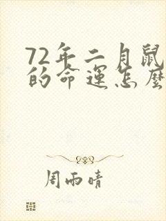 72年二月鼠男的命运怎么样