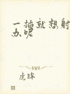 一插就想射怎么办呢