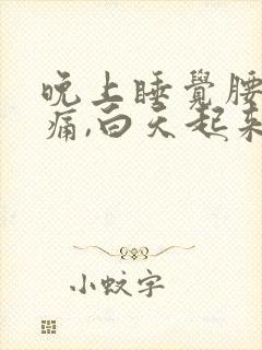 晚上睡觉腰酸背痛,白天起来就好了