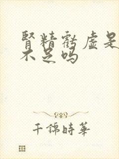 肾精亏虚是肾气不足吗