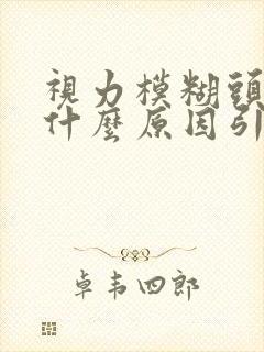 视力模糊头晕是什么原因引起的封面