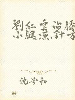 刘红云治膝盖和小腿凉,针方封面