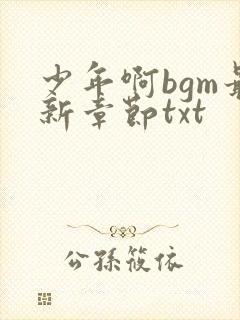 少年啊bgm最新章节txt封面