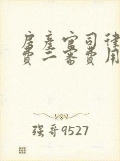 房产官司律师收费二审费用封面