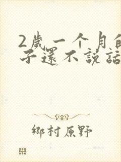 2岁一个月的孩子还不说话怎么回事