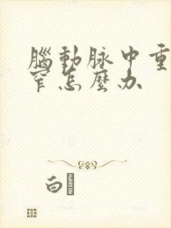 脑动脉中重度狭窄怎么办